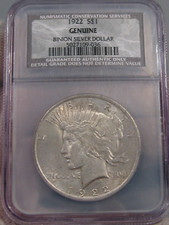 1922 Argento Pace Dollaro NGC
