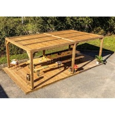 Gazebo Pergola in Legno 3.4x6