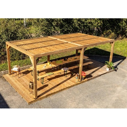 Gazebo pergola legno 4x6 - in, 3.4x6
