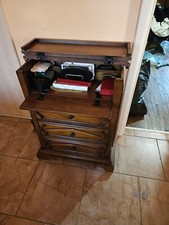 Cassettiera Legno Con Ribalta