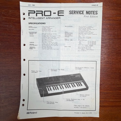 Vintage roland pro - roland, pro-e