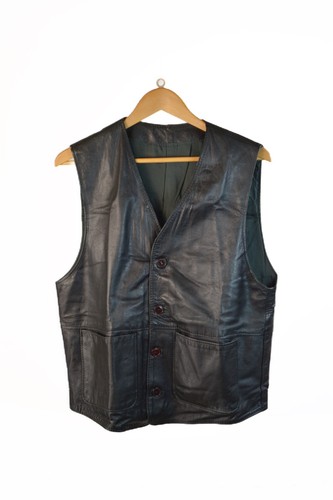 115 vera pelle gilet - pelle, in