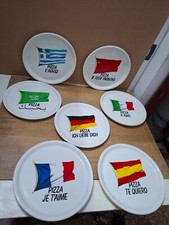 Lotto 7 PIATTI vintage anni 80 - STANDA per pizza senza box