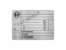 TARGHETTA Fiat riproduzione