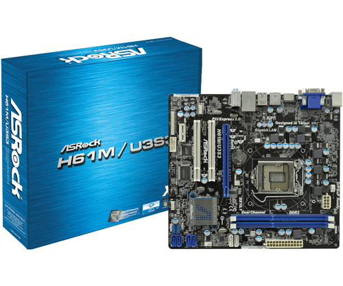 Asrock h61m u3s3 cpu intel - asrock, h61m/u3s3