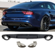Diffusore posteriore carbonio + mascherine adatto per Audi A7 4G Sportback dal 10-14 no RS7