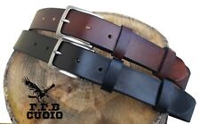 CINTURA IN CUOIO UOMO ARTIGIANALE ALTA QUALITA' CUOIO ITALIANO 