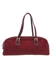 Borsa a mano Fendi Zucchino in pelle di nylon rossa vintage autentica