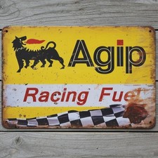 Insegna Agip Racing Fuel 8x12