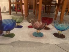 6 stupende tazze in vetro di murano nason & moretti