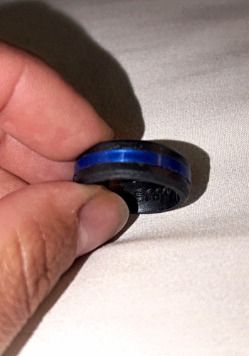 Anello fascia silicone blu - silicone, e