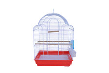 Gabbia per Uccelli, Canarini, Cocorite, Inseparabili con Accessori 41x28x57h cm