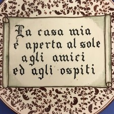 PIATTO CERAMICA DI FAENZA ANNI