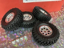 AXIAL SCX10 Crawler Scaler 1982 Chevy Ruote Pneumatici Mozzi Cromati 12mm 1/10 Bello!