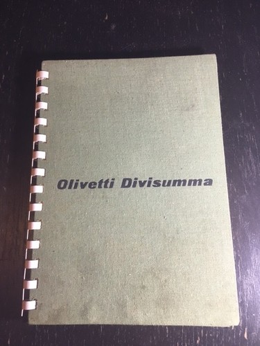 Manuale olivetti divisumma - manuale,