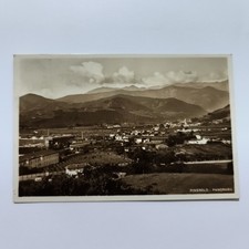 PINEROLO PANORAMA CARTOLINA BIANCO E NERO D’EPOCA SPEDITA 1940 