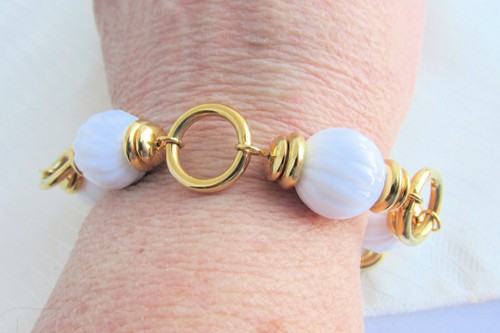Bracciale vintage perline - bracciale,