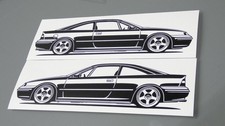 Adesivo Opel Calibra silhouette Opel Calibra 16V tuning adesivo nero 2x nuovo