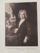 Antica stampa 1910 (1900. xx secolo) - Ritratto di un uomo – scuola francese