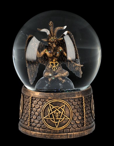 Palla neve con baphomet - di,