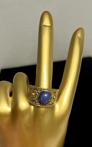 Anello vintage etrusco blu - vintage,