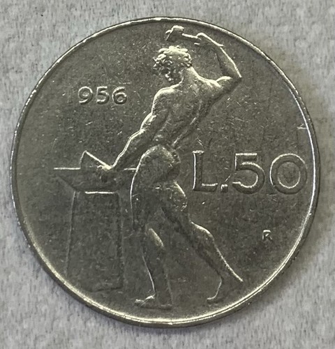 Moneta 50 lire - 🇮🇹, 1956
