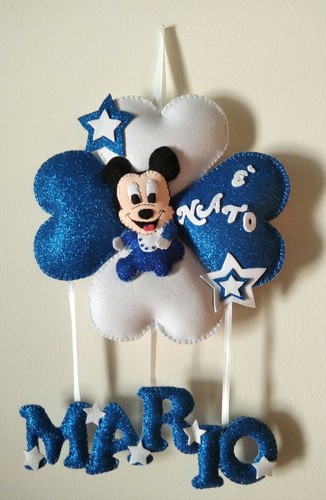 Fiocco nascita topolino - nascita,