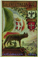 WW1 WWI Propaganda - Trento e Trieste - Bandiera, Tricolore - A. Sala - TV028