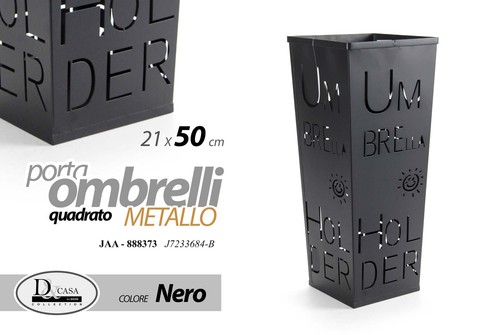 Portaombrelli quadrato metallo