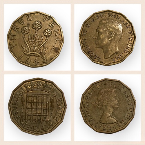 Moneta pence 1943 giorgio - 2x, 3
