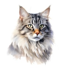 4 adesivi gatto delle foreste