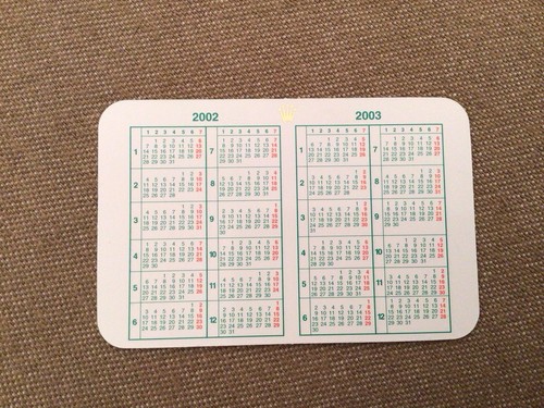 Calendario formato card rolex - calendario,