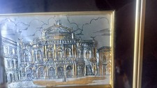 Quadro Argento 925 Catania Teatro Bellini 34x38 Cm