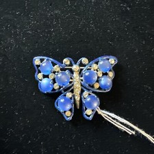 Spilla Vintage A Farfalla Blu