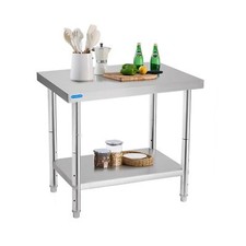 Tavolo in Acciaio Inox per Preparazione e Lavoro con Sottopiano 24 x 30 Pollici NSF Meta...