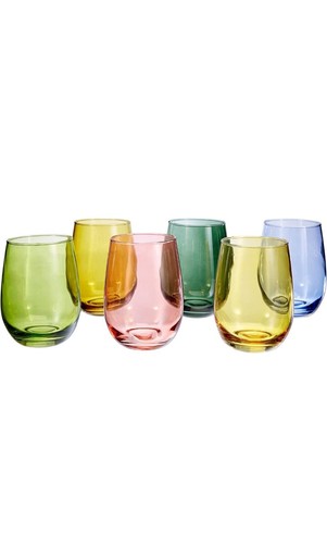 Bicchieri acqua colorati - acqua,