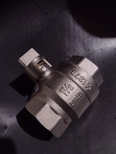 Valvola ottone a sfera   F-F 1" 1/2  pollici passaggio totale quadro a sigillo 