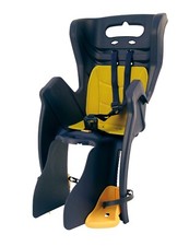 Seggiolino bici posteriore Bellelli Little Duck attacco telaio blu/giallo