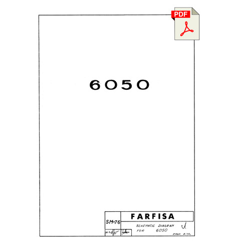 Farfisa 6050 service manual - 6050,