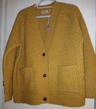 Cardigan in maglia senape passeggero taglia L