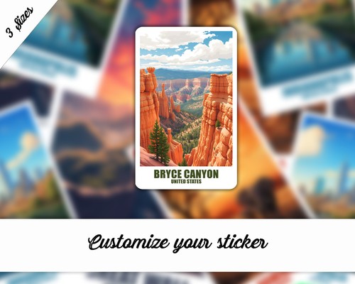 Adesivo bryce canyon - bryce,