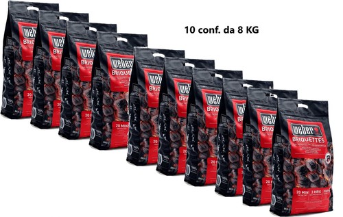 10pz weber bricchetti carbone - 10pz.,