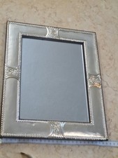  Grande Cornice Portafoto / Specchio  LAMINATA argento  VINTAGE 28x33 Cm