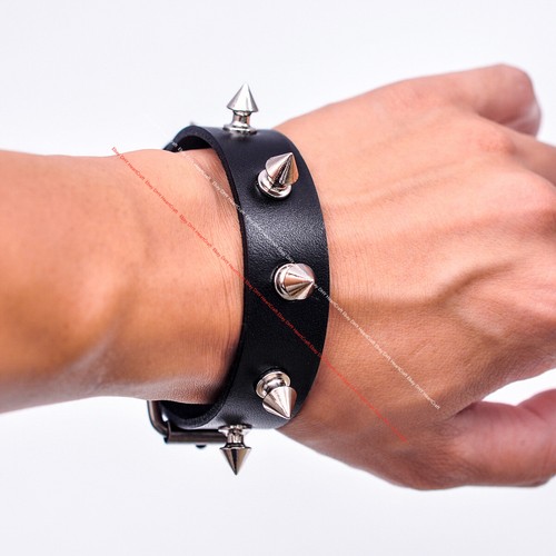 Bracciale pelle punk - bracciale, in