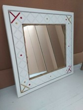 Specchio da Parete Cornice Legno Specchiera da Appendere a Muro Moderno 40 x 40 