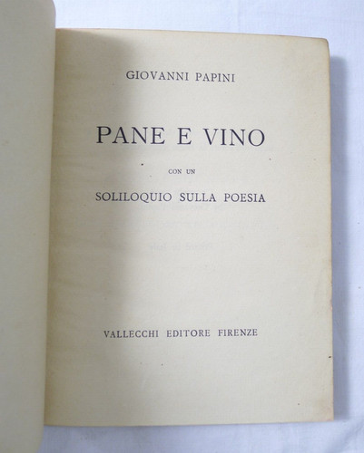 Giovanni papini pane vino - pane,