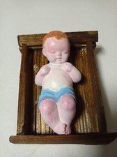Gesù Bambino statuina in gesso Vintage 