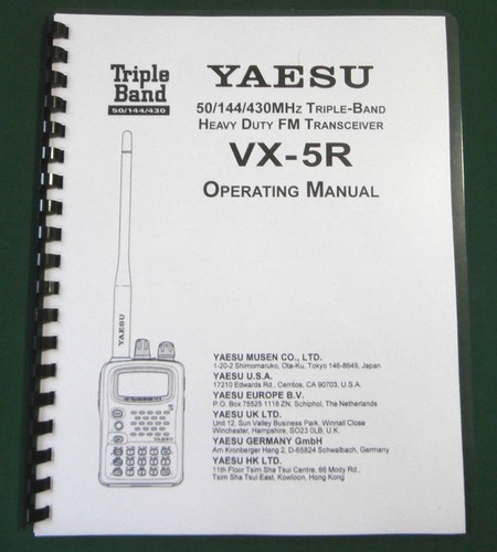 Yaesu manuale - vx-5r,