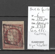 France - Yvert 6 - Ceres 1