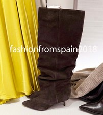 Zara new woman suede kitten - new,